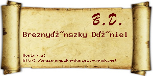 Breznyánszky Dániel névjegykártya